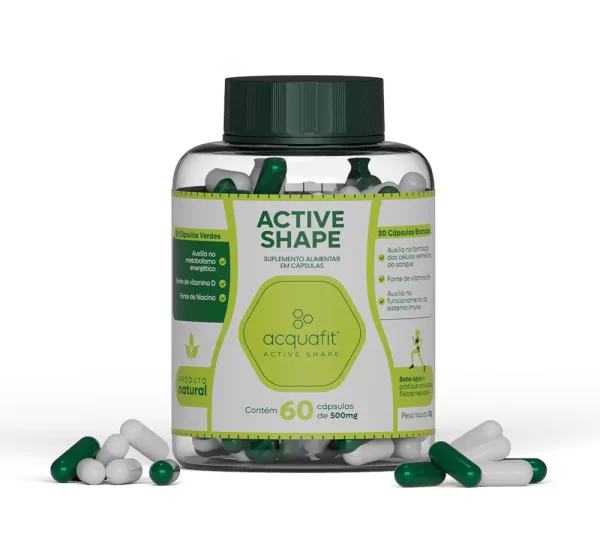 03 Unidades Active Shape 60 Capsulas - Acquafit